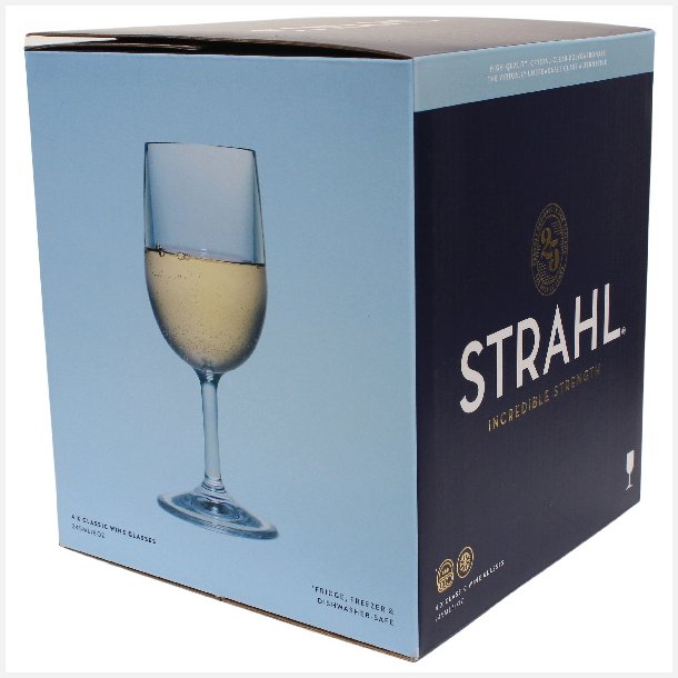 Strahl Vinglas Polycarbonat 245 ml. 4stk i gaveske