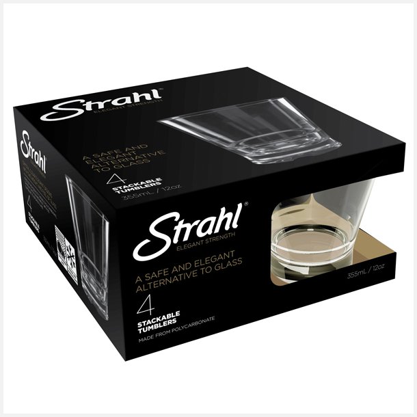 Strahl Glas Rocks Polycarbonat 355 ml. 4stk i gaveske