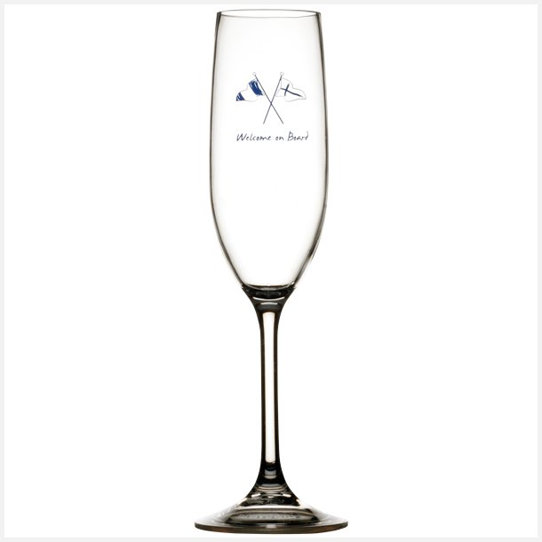 MB Welcome on board Champagne glas 5cm H25cm 236ml 6stk