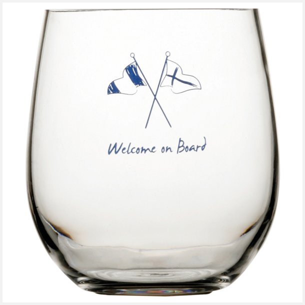 MB Welcome on board Vandglas 9cm H10cm 414 ml. 6stk