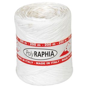 Gavebnd - bast hvid - 200 mtr