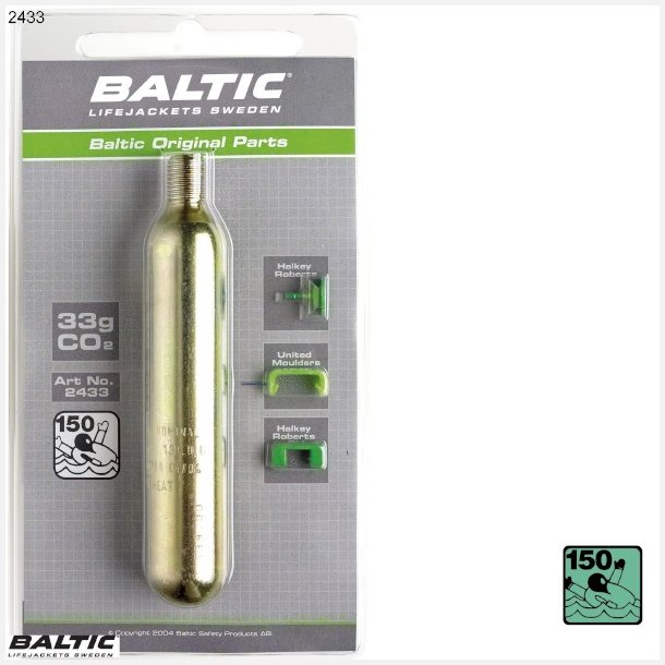 33g CO2 Cylinder m. clips - BALTIC 2433