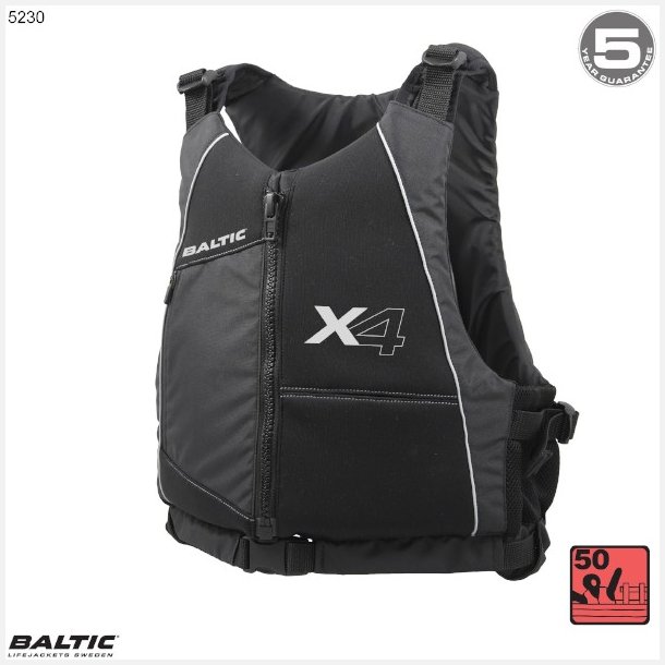X4 kajakvest Sort-Reflex BALTIC 5230
