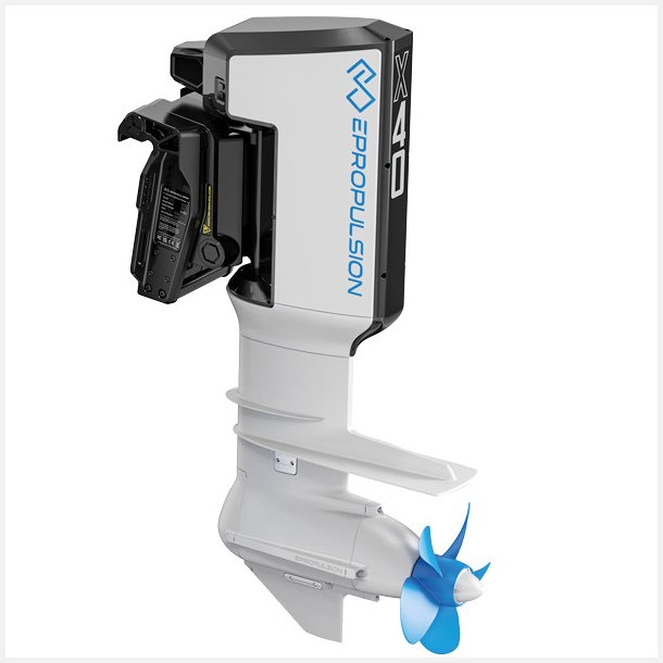 ePropulsion X40-XL 96V elmotor med elektrisk styring og power trim