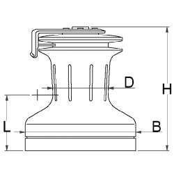 Andersen 68 ST FS self-tailing spil � rustfrit st�l