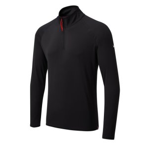 Gill UV009 Men's UV Lang�rmet Zip T-shirt Sort Str S