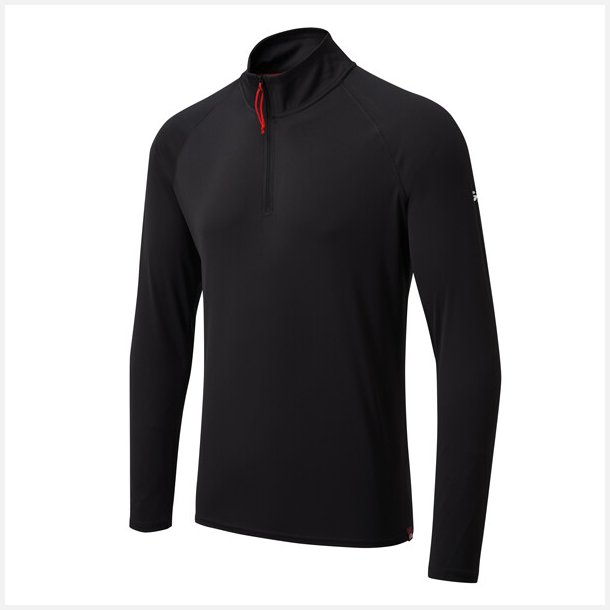 Gill UV009 Men's UV Lang�rmet Zip T-shirt Sort Str S