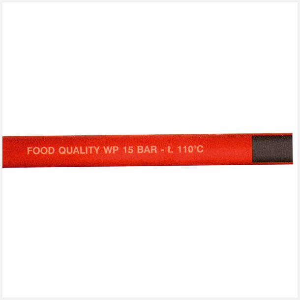 Varmtvands slange "food quality" 1/2" r�d 10m