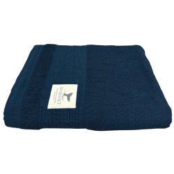 MB Sea & Salt badeh�ndkl�de i navy 180 x 100 cm i 100 procent bomuldsfrott�