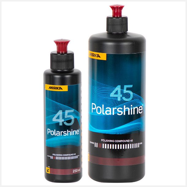 Mirka Polarshine 45 polermiddel 250 ml &ndash; kraftfuld polish til gelcoat, lak og maling
