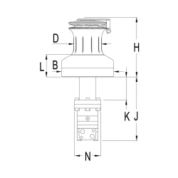 Andersen 82 3ST FS 3-gear self-tailing spil i rustfrit st�l