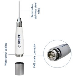 Scout Quick 3 VHF antenne 1,1m med st�lpisk