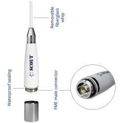 Scout Quick 4 VHF glasfiber antenne 1m