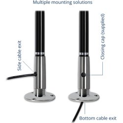 Scout Titan KS-41 Sort VHF antenne 1,2m, 6m kabel & FME/PL stik