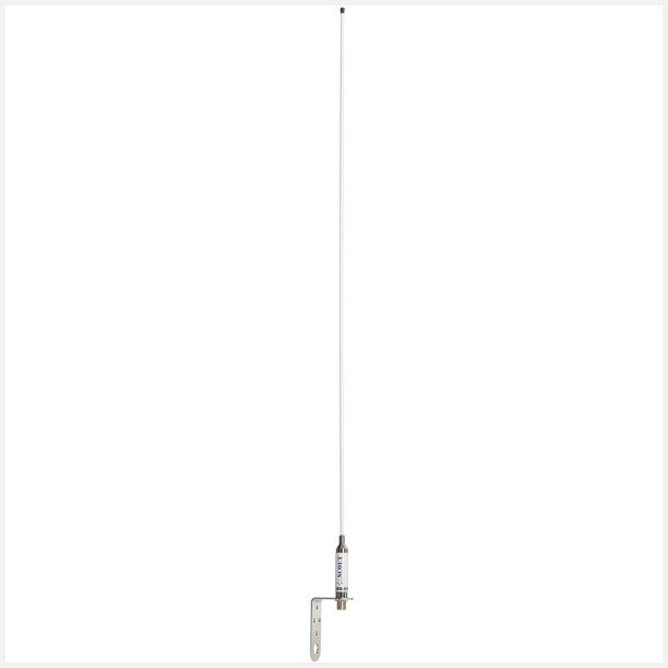 Scout KM-3F VHF glasfiber antenne 0,9m med aluminium vinkel beslag