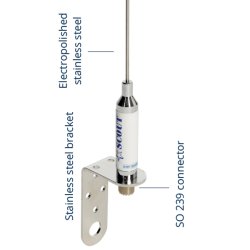Scout KM-3A VHF st�lpisk antenne 0,9m med aluminium vinkel beslag