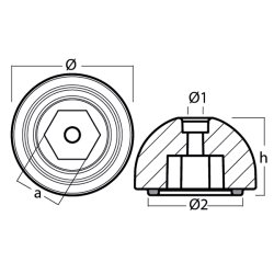 1852 Zinkanode Quick bovpropel btq 140 (tq14000)