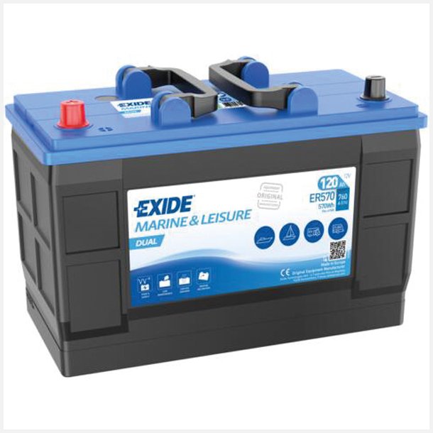 Exide Batteri Nautilus 120Ah dual