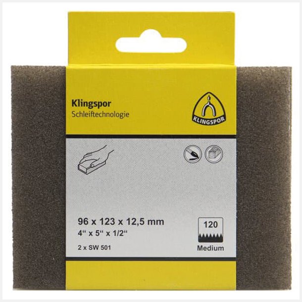 Klingspor slibesvampe P120 2 stk