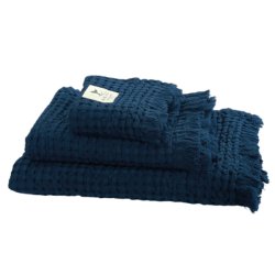 MB SEA &SALT H�ndkl�der Vaflet Navy 3 stk 30x50 - 50x100 - 70x140 cm
